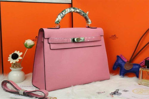Hermes Kelly 32cm Epsom Leather Handbag Pink