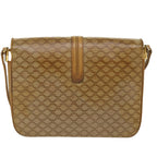 CELINE Macadam Canvas Shoulder Bag PVC Leather Beige  39942