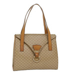 CELINE Macadam Canvas Shoulder Bag PVC Leather Brown Beige  39943