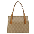 CELINE Macadam Canvas Shoulder Bag PVC Leather Brown Beige  39943
