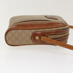CELINE Macadam Canvas Shoulder Bag PVC Leather Beige  39944