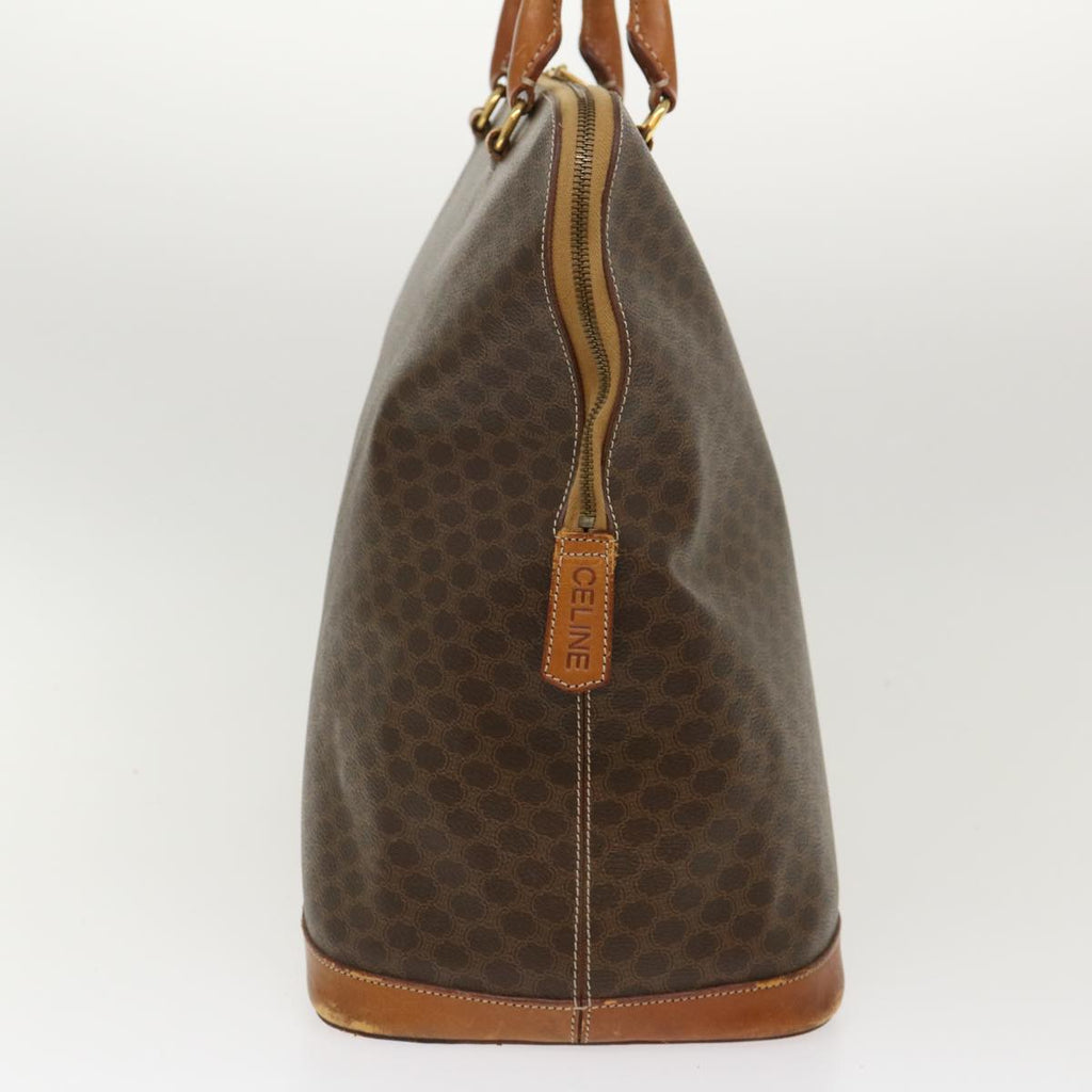 CELINE Macadam Canvas Boston Bag PVC Leather 2way Brown  39945