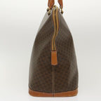 CELINE Macadam Canvas Boston Bag PVC Leather 2way Brown  39945