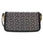 CELINE C Macadam Canvas Horse Carriage Shoulder Bag Navy  39947