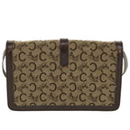 CELINE C Macadam Canvas Horse Carriage Shoulder Bag Brown  39949