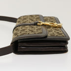 CELINE C Macadam Canvas Horse Carriage Shoulder Bag Brown  39949