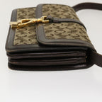 CELINE C Macadam Canvas Horse Carriage Shoulder Bag Brown  39949