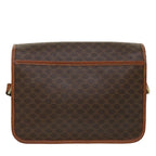 CELINE Macadam Canvas Shoulder Bag PVC Leather Brown  39968