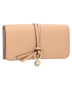 Chloe Alphabet Leather Wallet Women Brown | Beige Wallets & Pouches