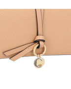 Chloe Alphabet Leather Wallet Women Brown | Beige Wallets & Pouches