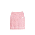 Chanel Size 36 22P Knit Skirt Viscose/Cotton/Polyamide Light Pink