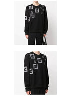 Fendi Men's FF Logo Jersey Sweatshirt Black