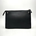 FENDI Vitello Dolce Studded Mini 2Jours Pouch Black Multicolor  LA14593