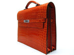 Hermes Briefcases H1053 Unisex Briefcase Orange Handbag