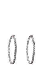 BOTTEGA VENETA Intrecciato Hoop Earrings Silver