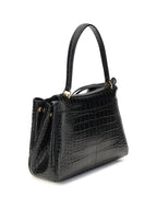 Balenciaga Women Rodeo Shoulder Bag In Crocodile-Print Leather