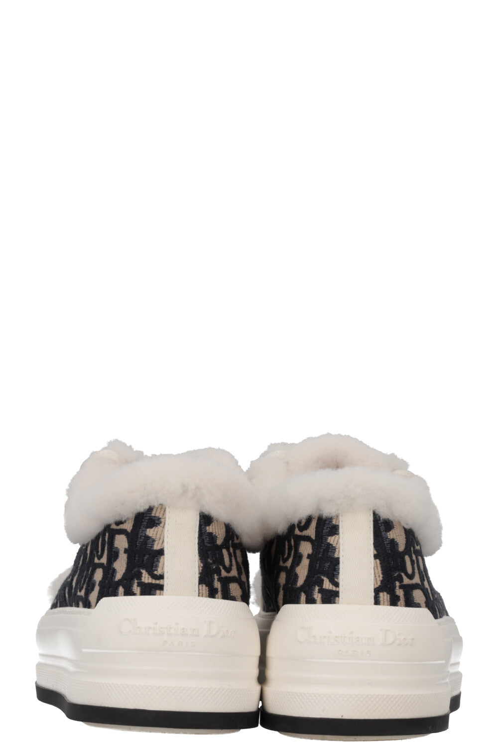 CHRISTIAN DIOR WalknDior Shearling Platform Sneaker Oblique