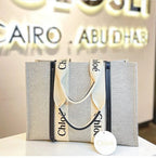 Chloe Bicolor Tote Woody Large Bag