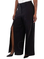 Burberry Burberry Wide-Leg Slit-Detail Trouser, Brand Size 8 (US Size 6)
