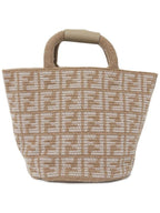 Fendi FF Cashmere Shopping Bag Beige