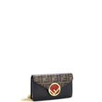 F is Fendi Convertible Belt Bag Leather with Zucca Embossed Detail