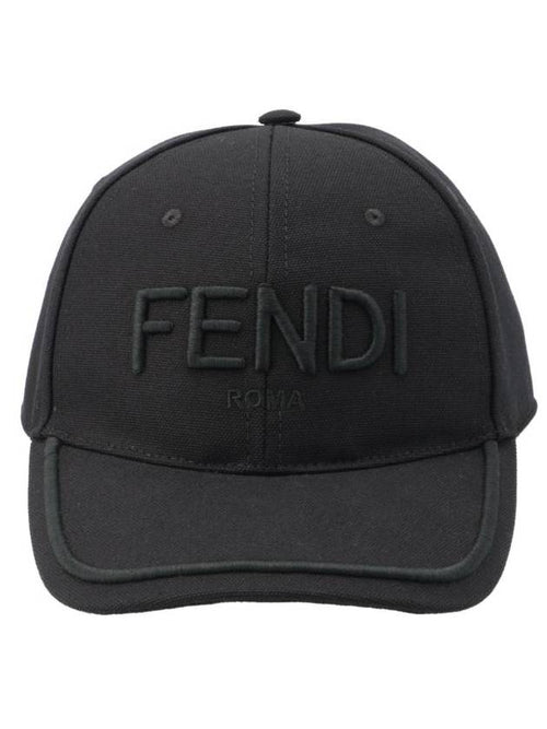 Fendi Logo Embroidery Ball Cap Black