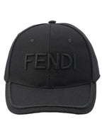 Fendi Logo Embroidery Ball Cap Black
