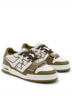 Fendi Women's Match Logo Lettering Low Top Sneakers Green