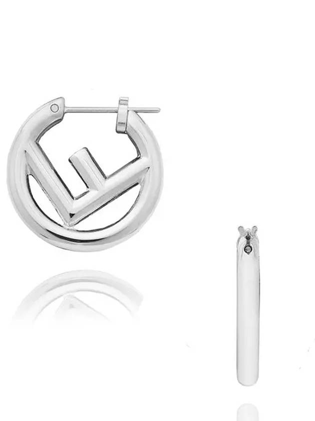Fendi F Logo Earrings Silver