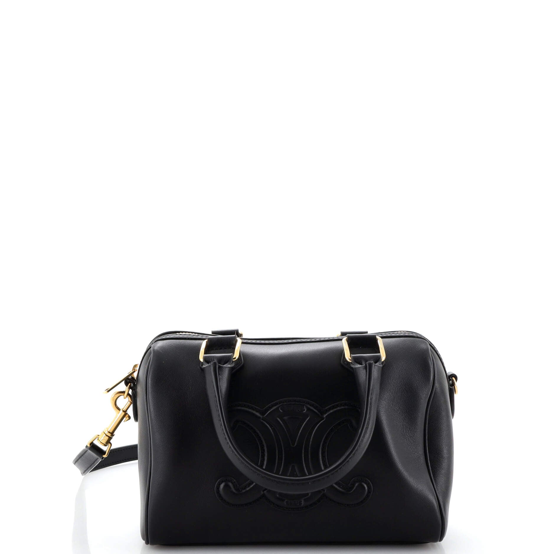 Celine Cuir Triomphe Boston Bag Leather Small