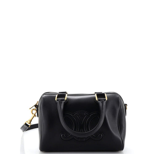 Celine Cuir Triomphe Boston Bag Leather Small