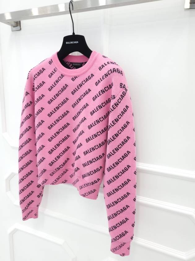 Balenciaga All over pink knit XS