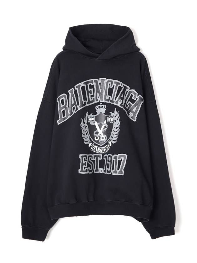 Balenciaga DIY College Medium Fit Hoodie Black