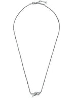Bottega Veneta Knot Pendant Necklace Silver