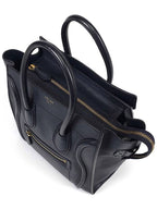 CELINE 189793 Luggage Micro Dark Navy Tote Bag