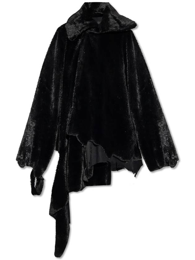 Balenciaga Balenciaga Asymmetrical Cut Faux Fur, Women's, Black