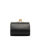 Saint Laurent Coin Wallet Black Gold Leather