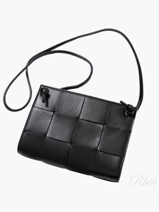 Bottega Veneta Intrecciato Cassette Mini Cross Bag Black