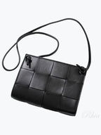 Bottega Veneta Intrecciato Cassette Mini Cross Bag Black