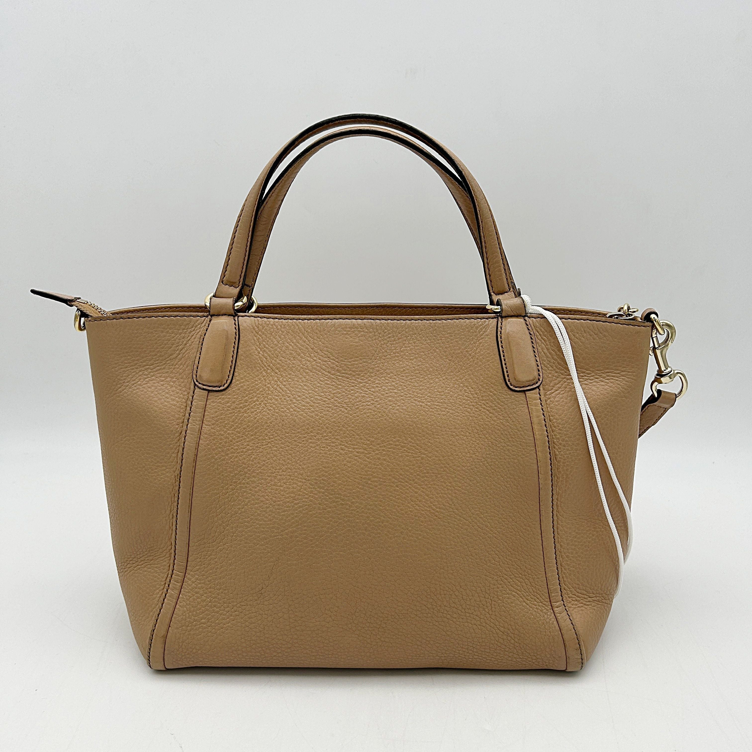 Gucci Beige Pebbled Leather Soho Working Tote LA10845