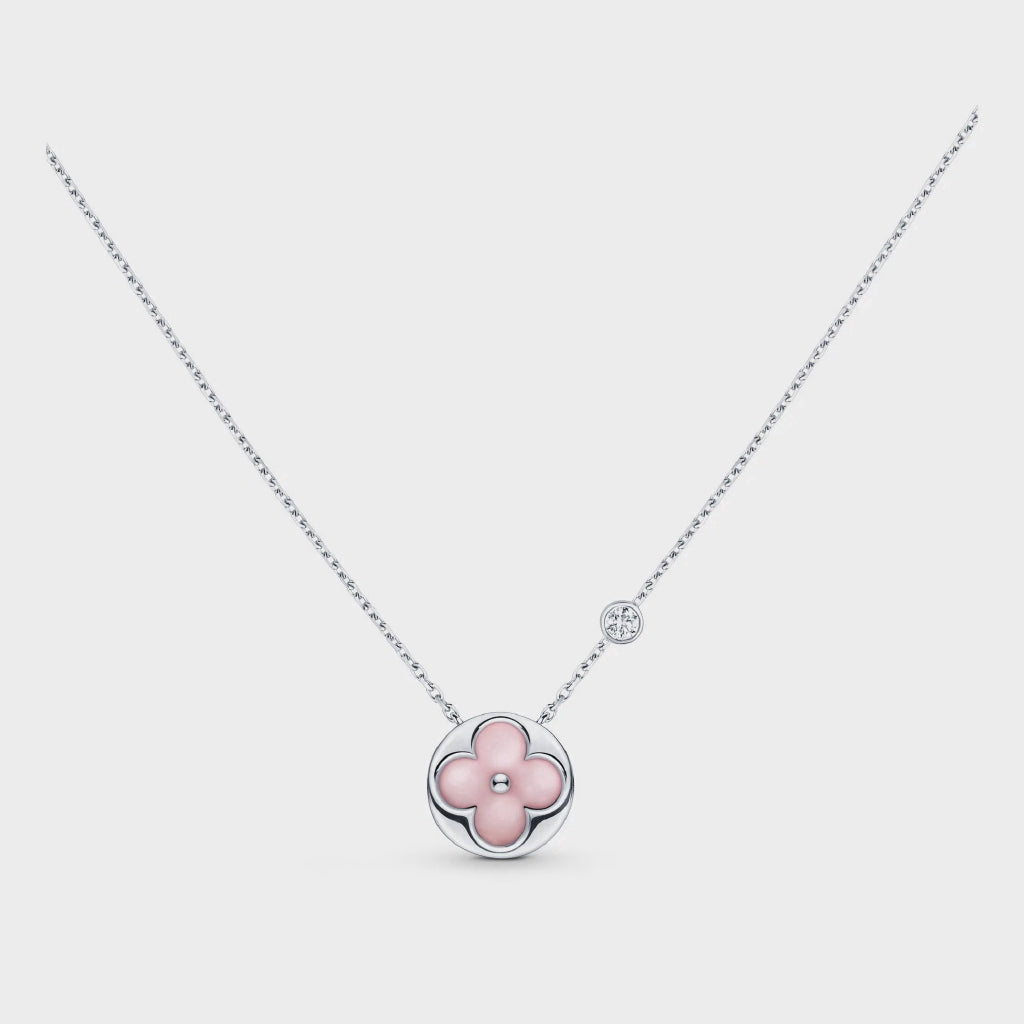 Louis Vuitton SUN MOTIF PINK MOP SILVER BRACELET