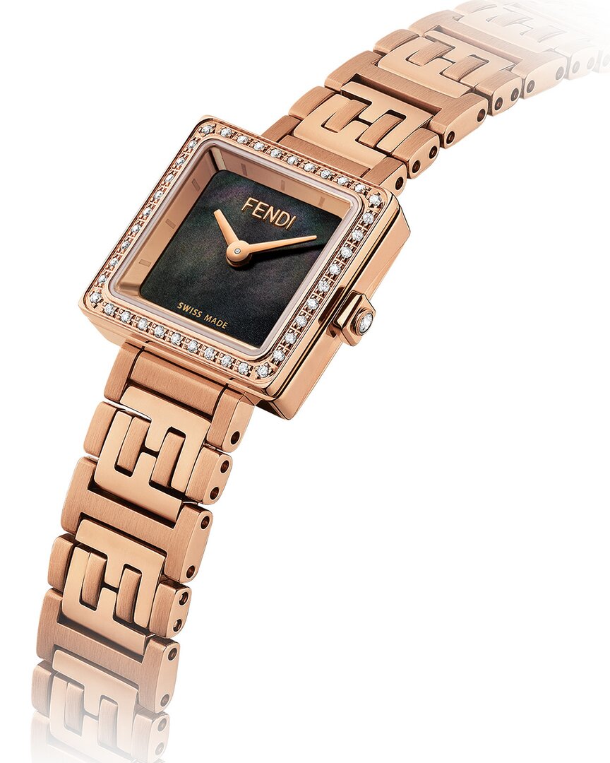 FENDI Women's Forever Fendi Square Diamond Watch