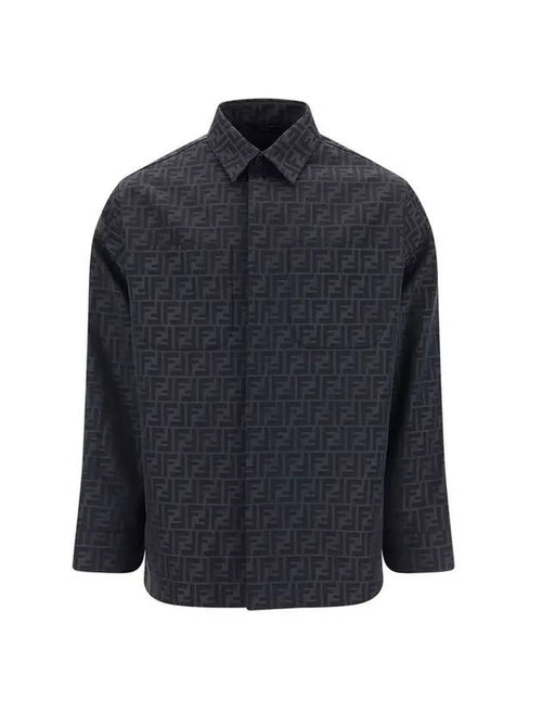 Fendi Men's FF Long Sleeve Shirt Black