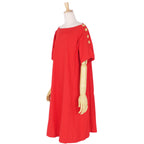 Vint Yves Saint Laurent One Earrings Short Sleeve ed Cotton Tops  Made in France 34 (equivalent to XS) Red