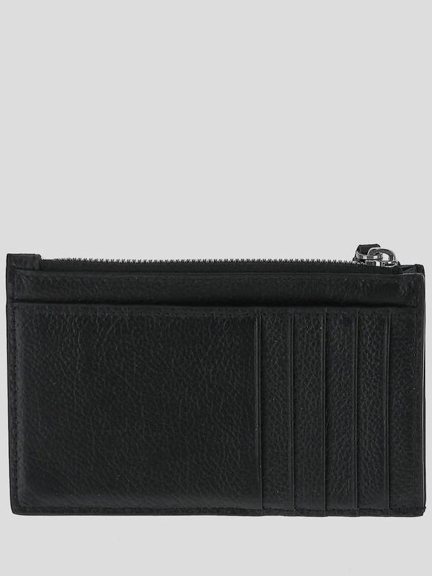 Balenciaga Logo Print Cash Card Wallet Black