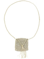 CELINE Crocheted Silk Pearl Mini Bag Offwhite