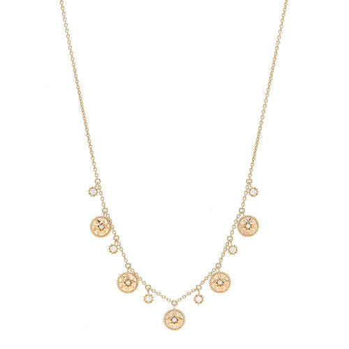 DIOR ROSE VENTS 5 MOTIF NECKLACE