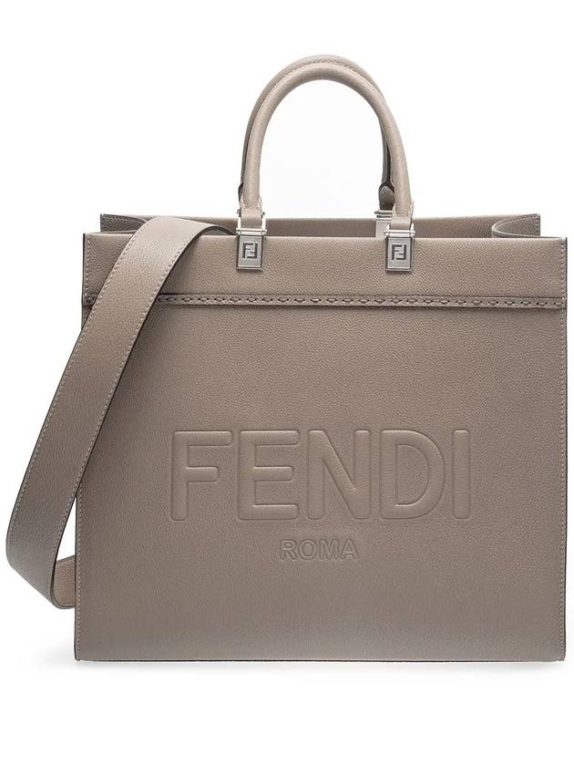 Fendi Sunshine Medium Leather Tote Bag Beige