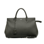 Saint Laurent Cabas Handbag in Grain Leather Grey