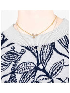 Claire D Rune White Crystal Necklace Silver Dior